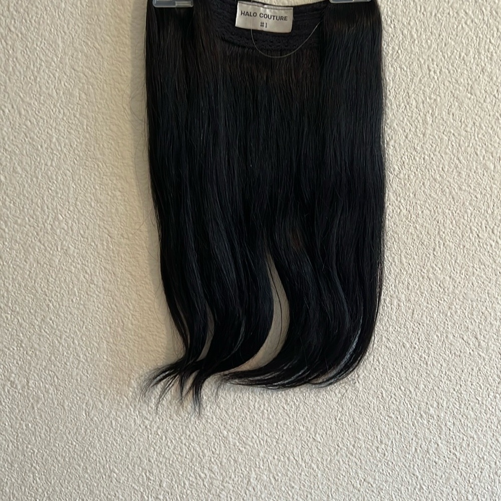 Halo Black Sleek Hair Extension Wig